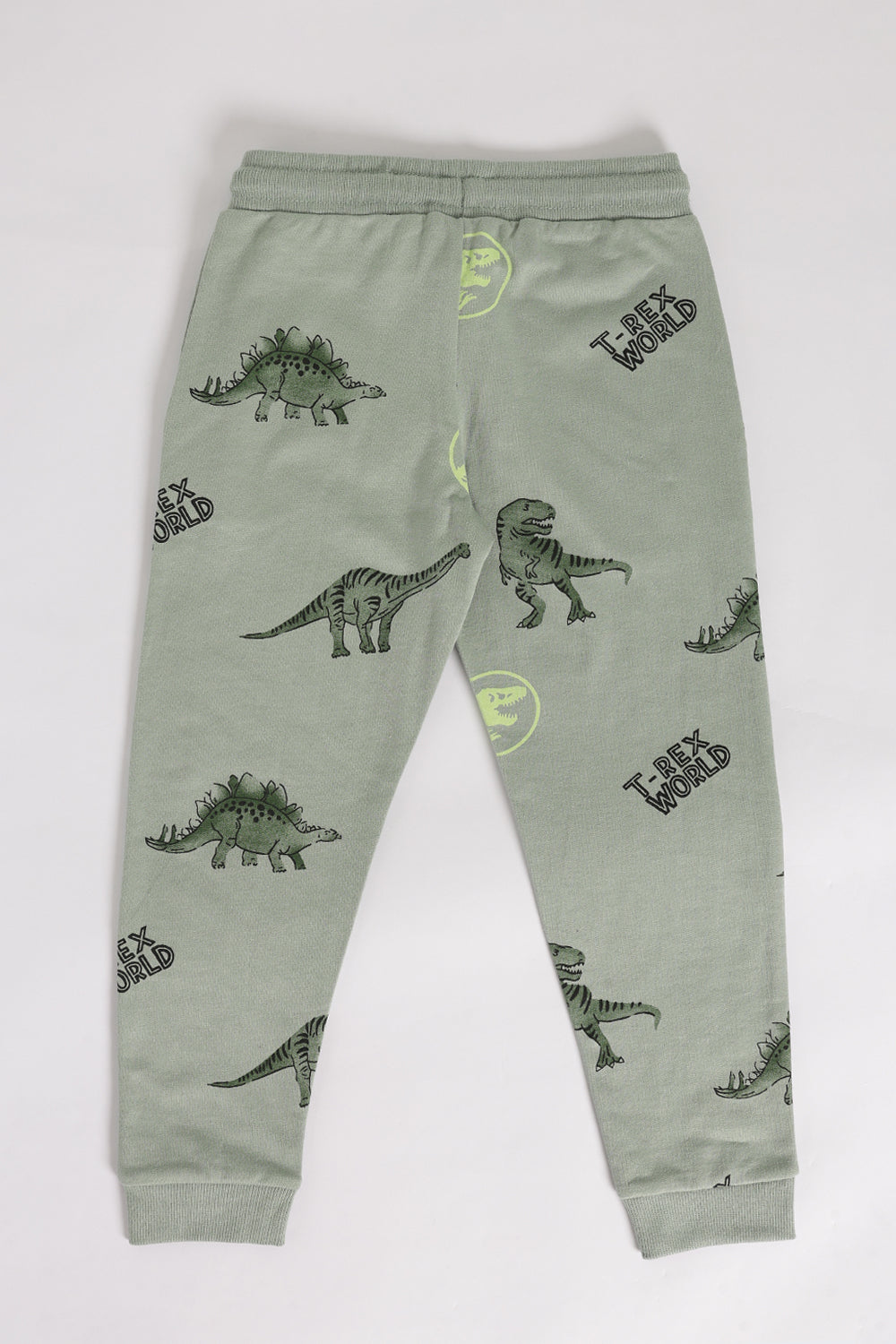 Green Dinosaur Printed Regular Fit Jogger With 2 Pocket