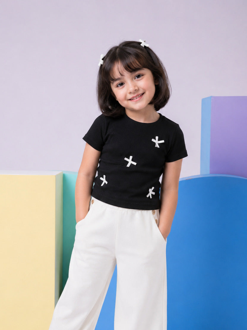 Black Cotton Regular Fit T-Shirt
