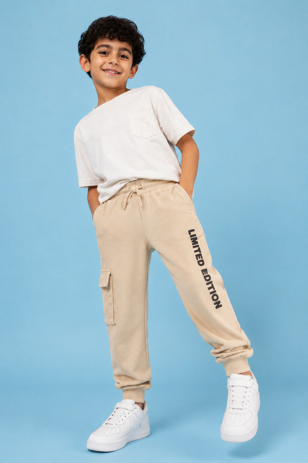 Beige Regular Fit Jogger With 3 Pocket