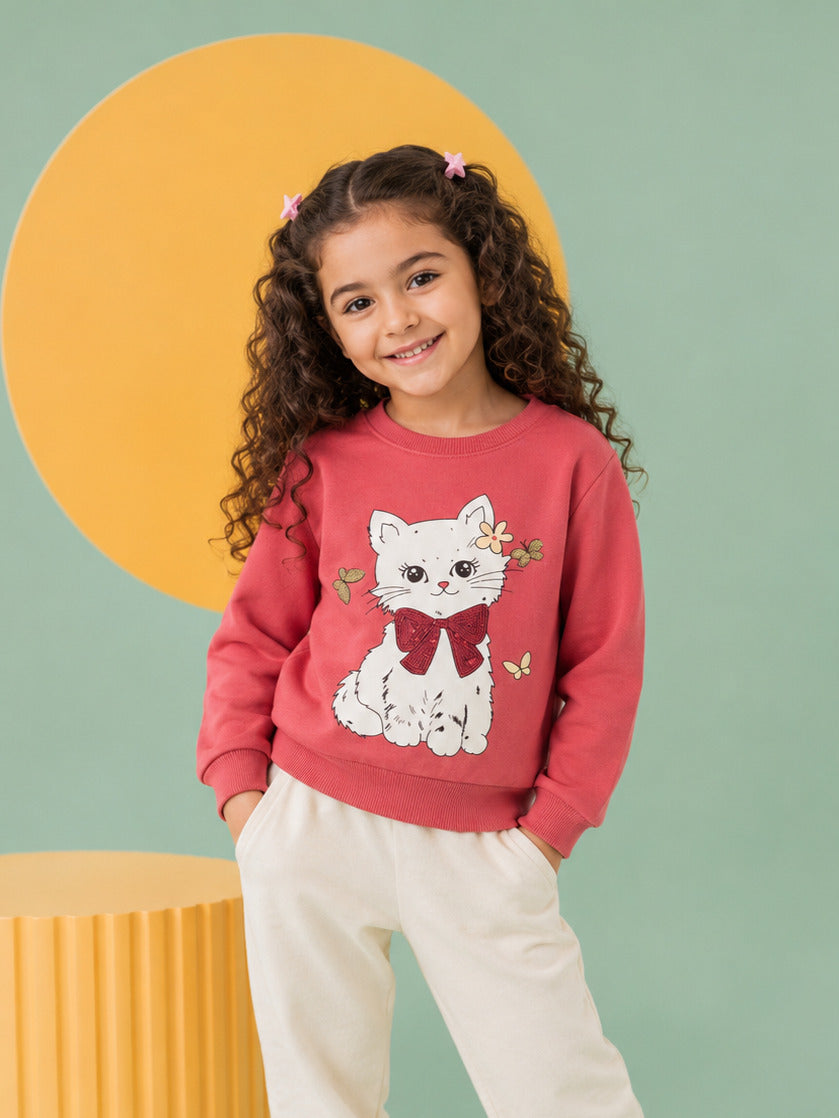 Rust Character Based Regular Fit Sweatshirt
