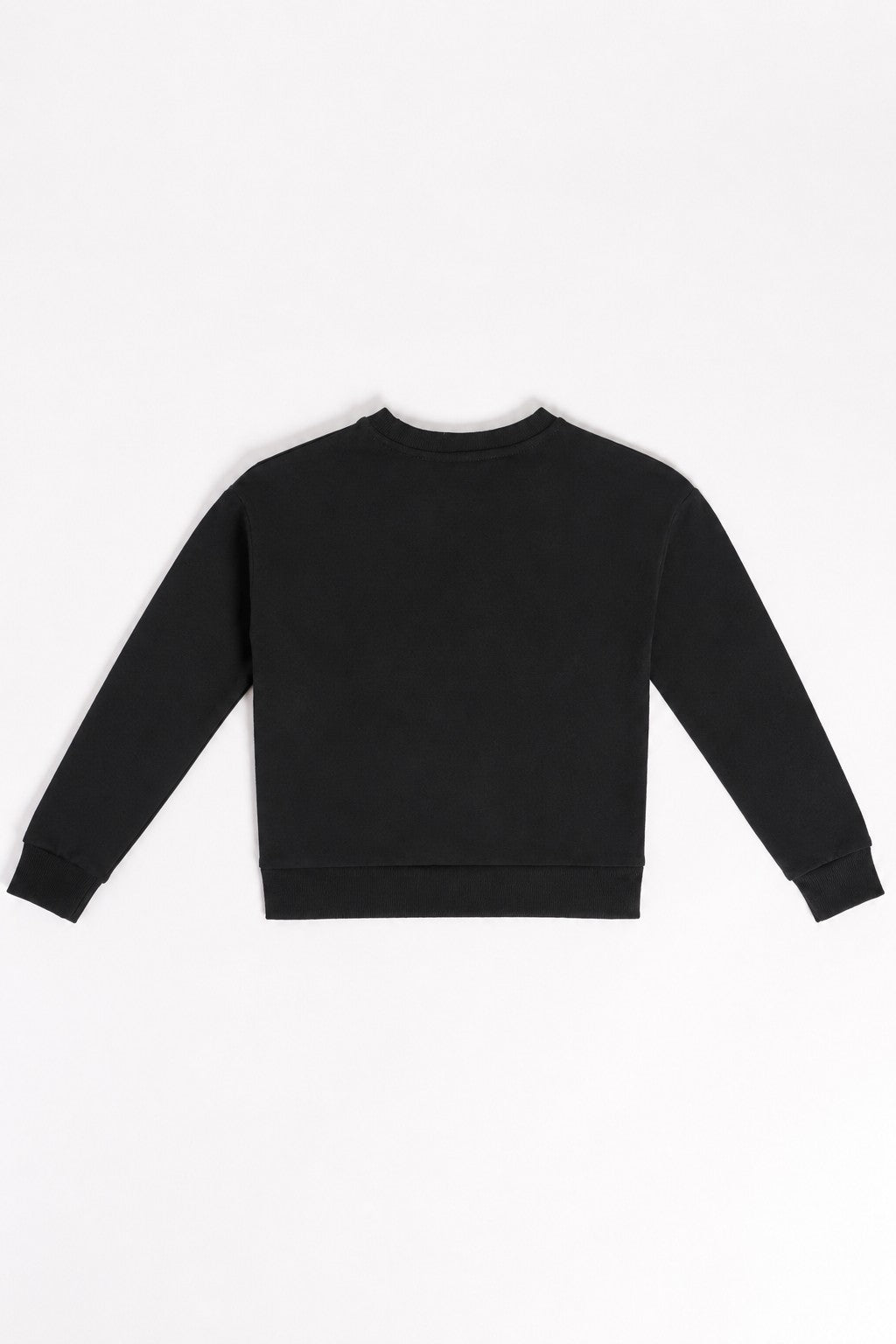 Black Typographic Cotton Regular Fit Sweatshirt