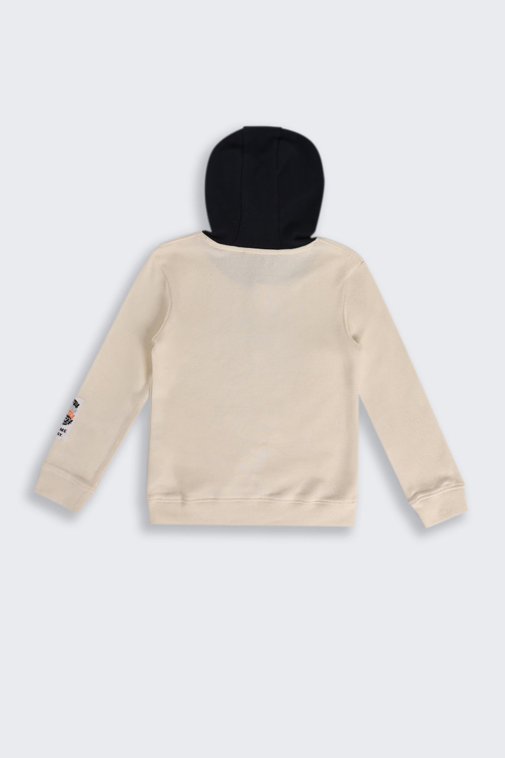 Boys Off White Graphic Regular Fit Hooded Sweatshirt