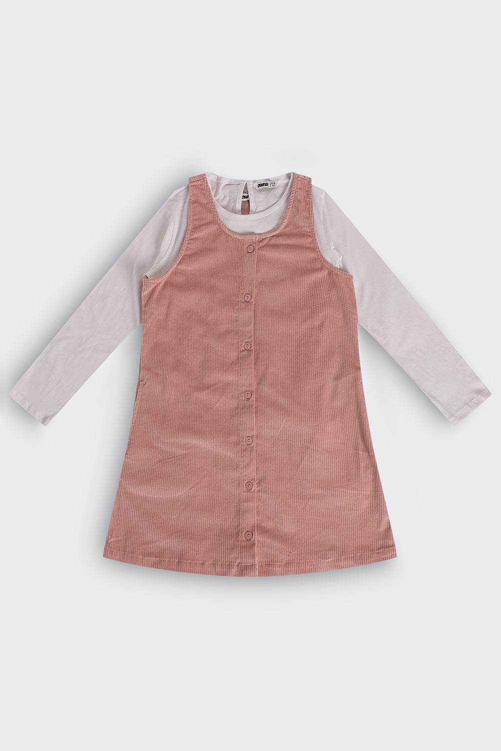 Tweens Girls Pink Wear Regular Fit Dungaree With T-Shirt