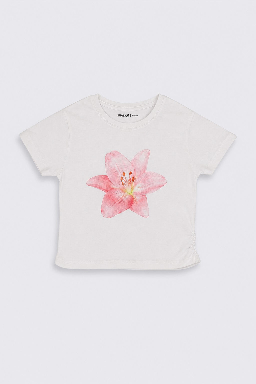 Tweens Girls White Floral Regular Fit T-Shirt