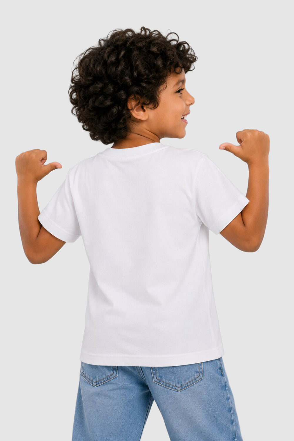 White Cartoon Regular Fit T-Shirt For Boys