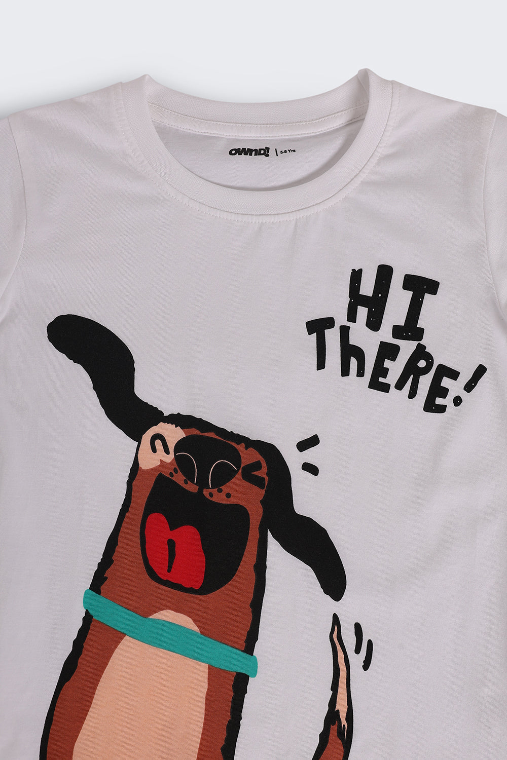 White Cartoon Regular Fit T-Shirt For Boys
