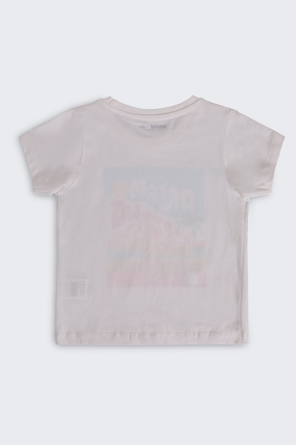 White Graphic Regular Fit T-Shirt For Girls