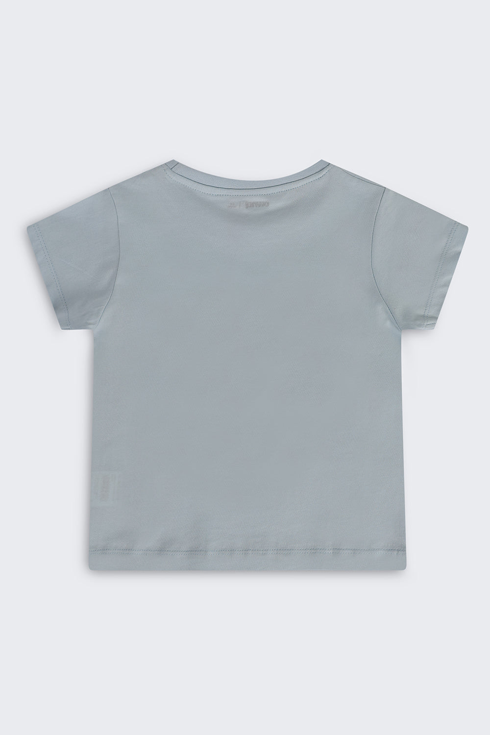 Light Blue Graphic Regular Fit T-Shirt For Girls
