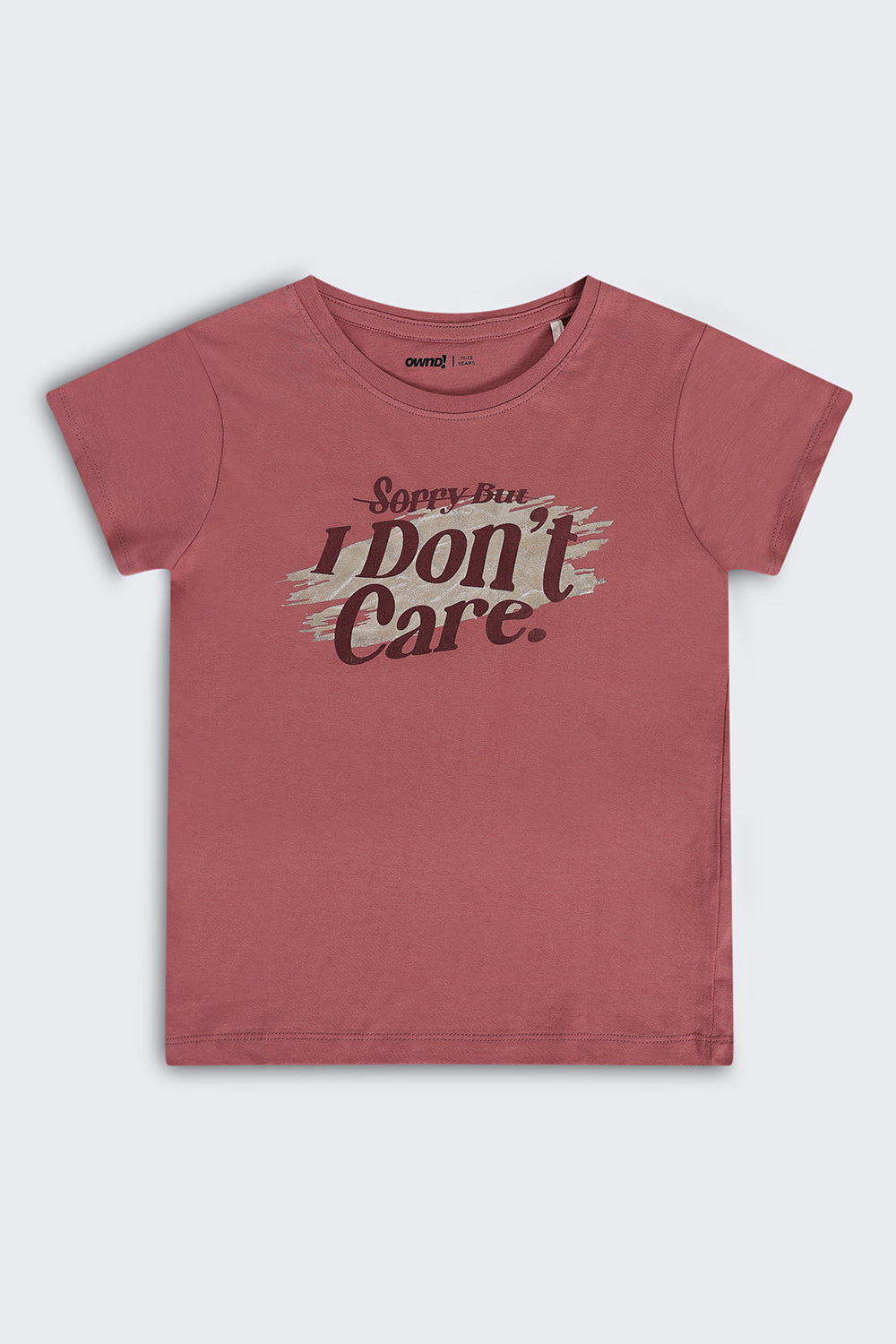 Mauve Graphic Regular Fit T-Shirt For Tweens Girls