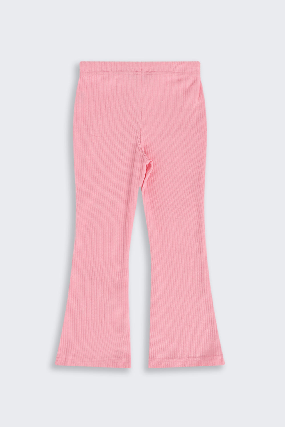 Girls Flared Pink Textured Pant