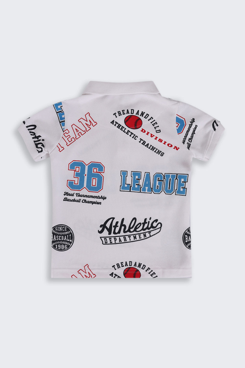 Boys Regular Fit White Typographic Print T-Shirt