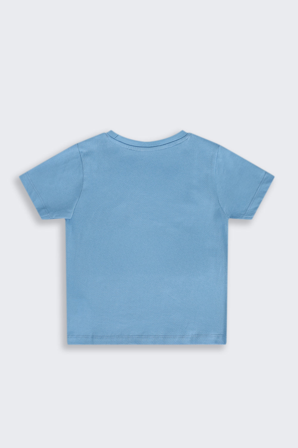 Boys Regular Fit Light Blue Tropical Beach Graphic T-Shirt
