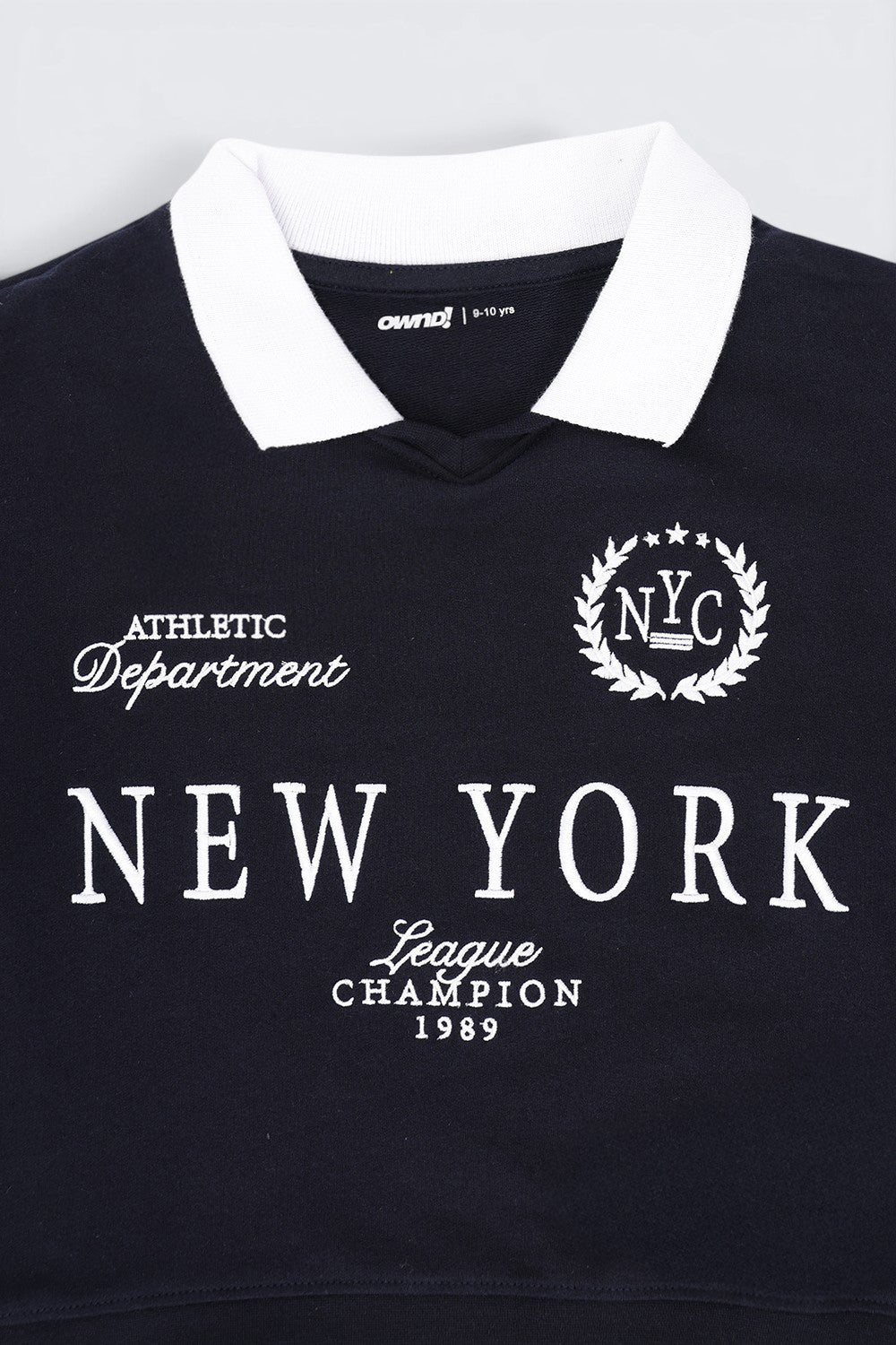 Tweens Girls Navy New York Collar Sweatshirt