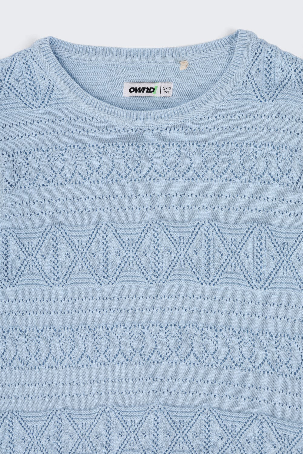 Tweens Girls Blue Pointelle Sweater