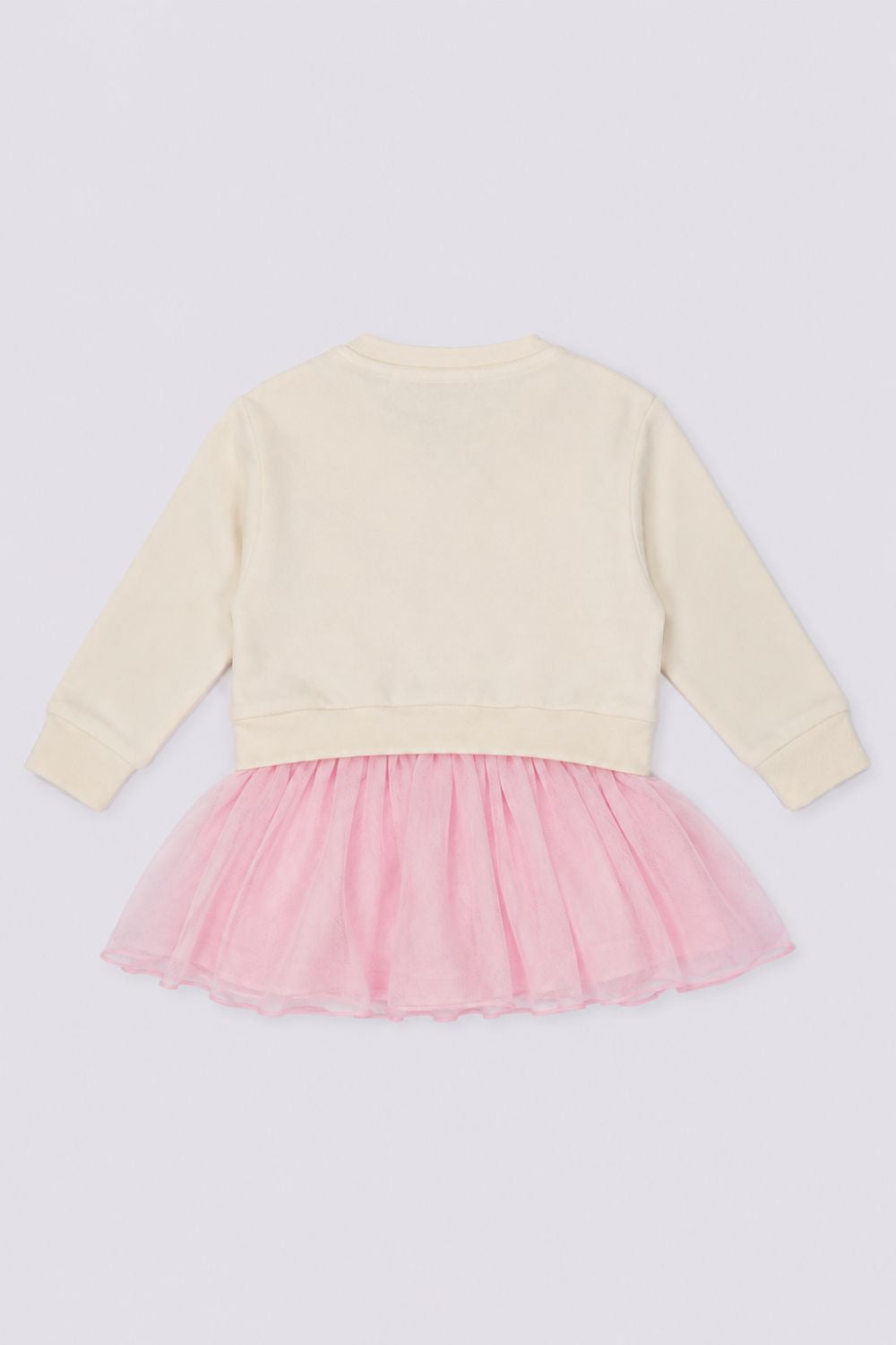 Infant Girls Off White Bunny Print Tulle Dress
