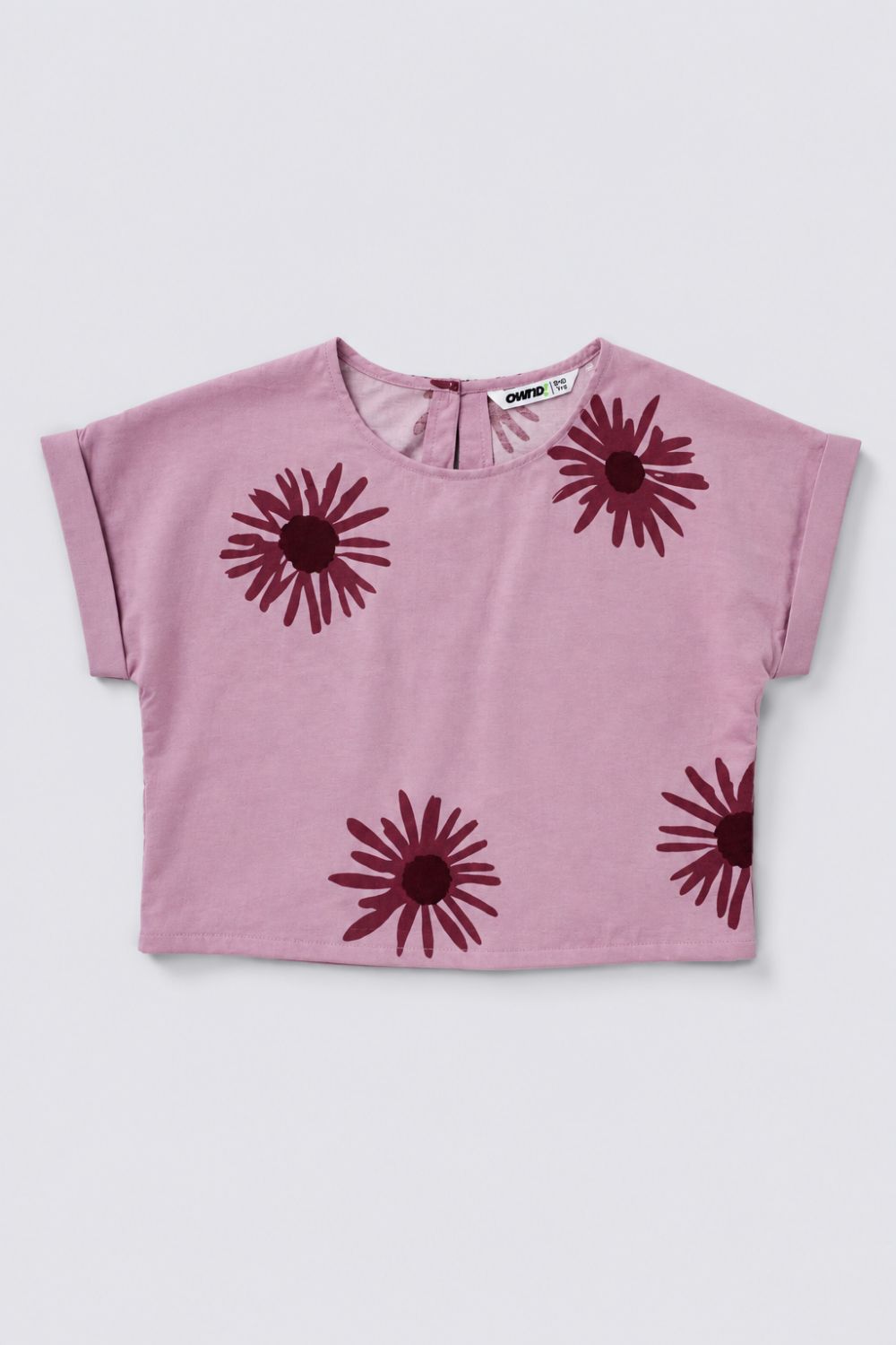 Girls Boxy Pink Floral Top