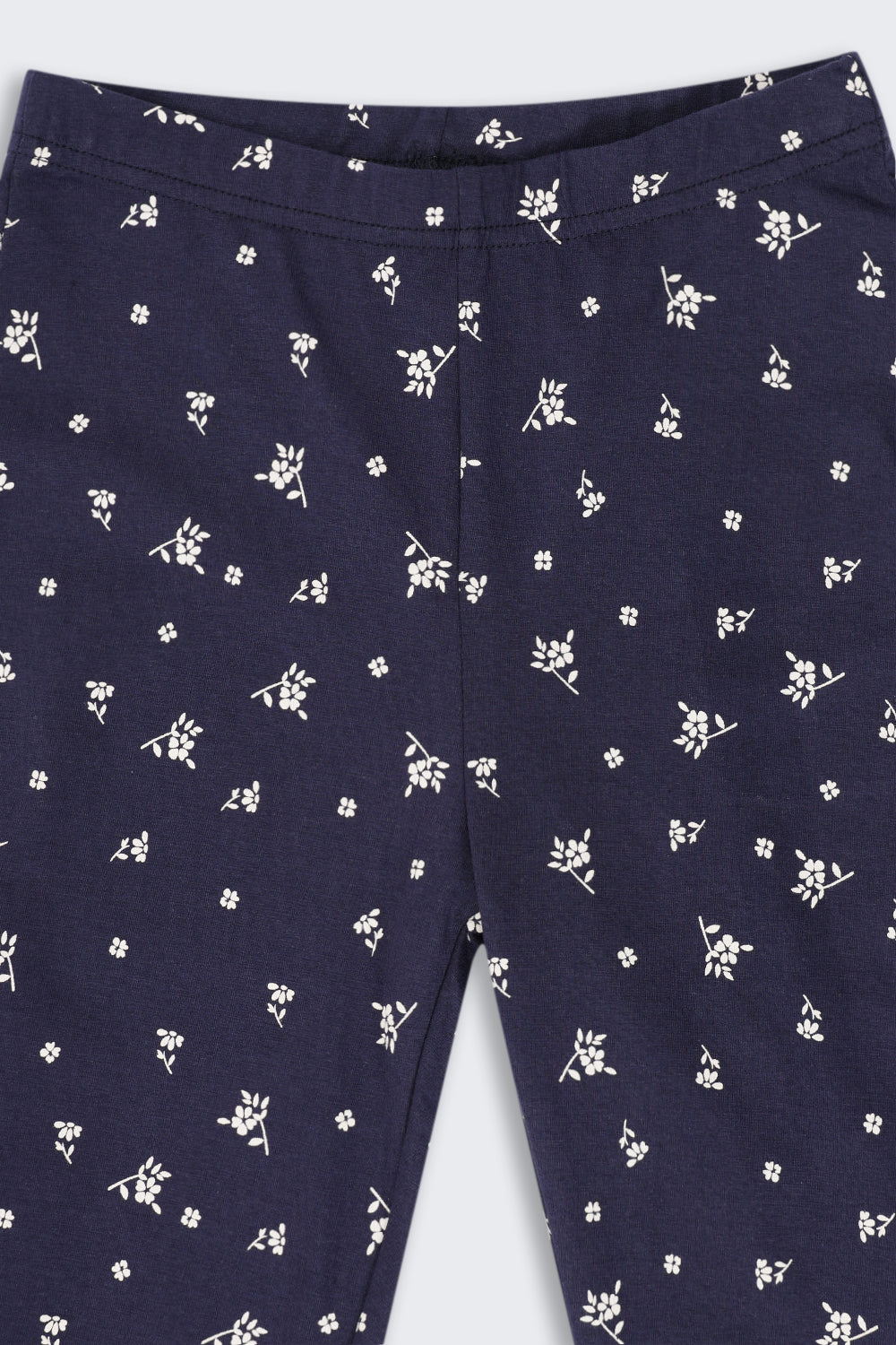 Tweens Girls Regular Fit Navy Printed Legging