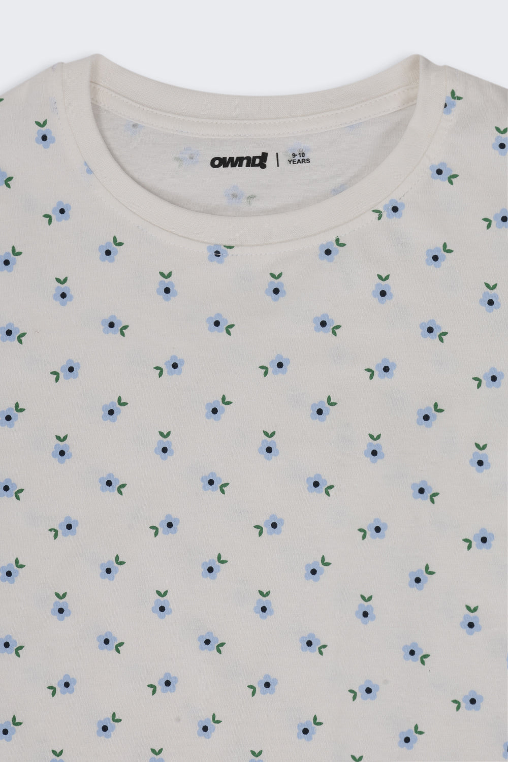Tweens Girls Regular Fit White Floral T-Shirt