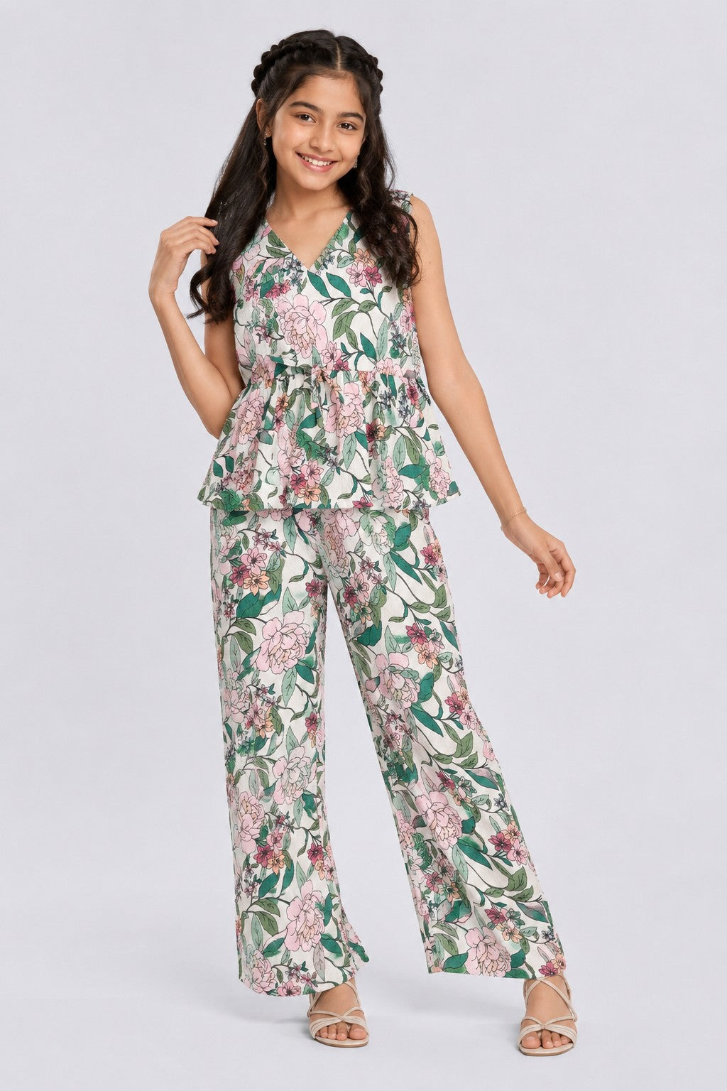 Tweens Girls Multi-coloured Gathered Co-ord Set
