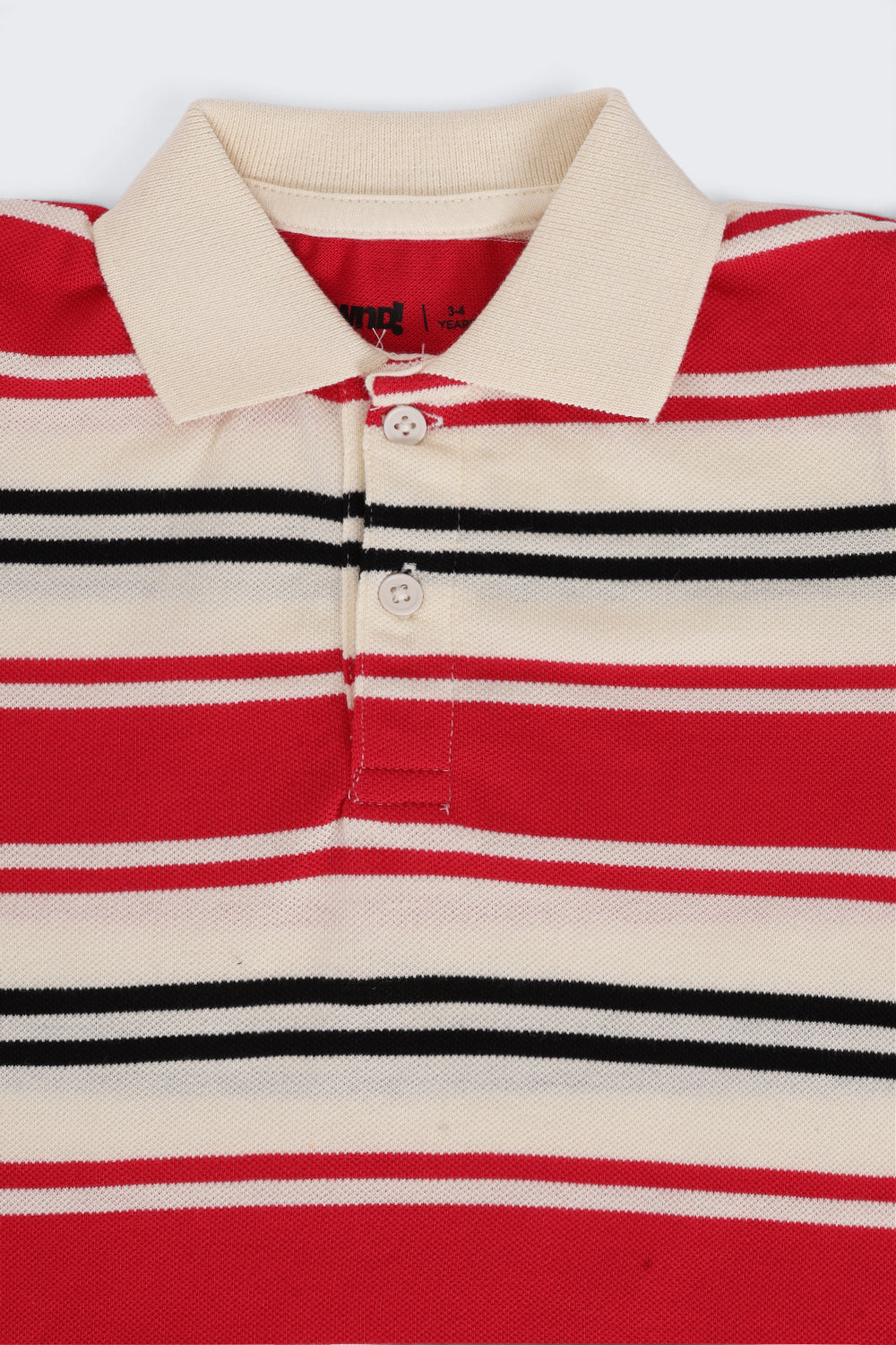 Boys Regular Fit Red Striped T-Shirt