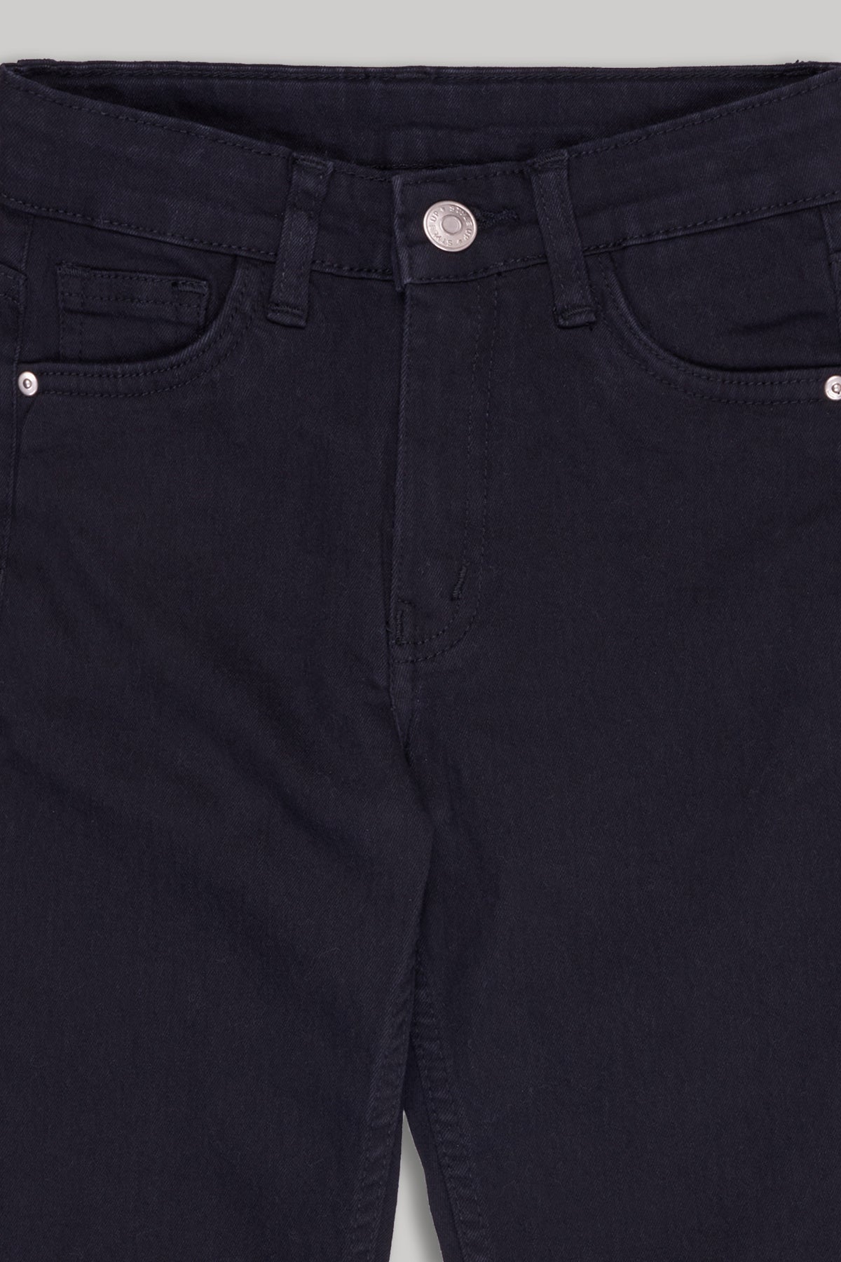 Black Solid Regular Fit Jeans For Girls