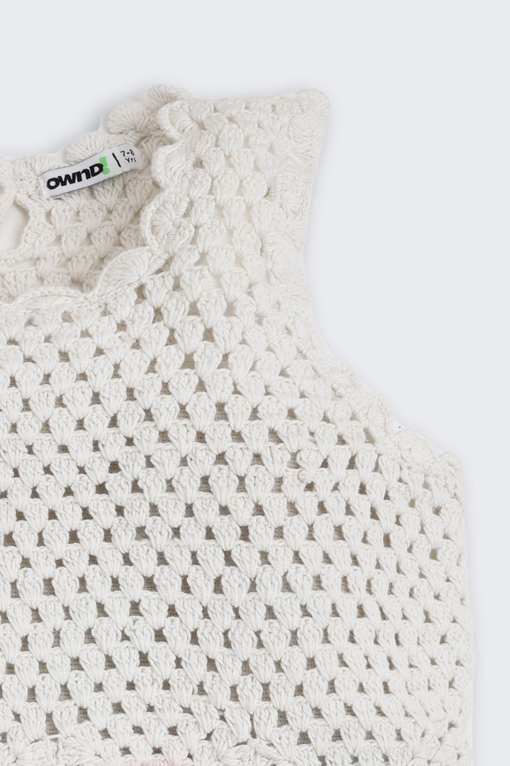 Off White Self Design Regular Fit Top