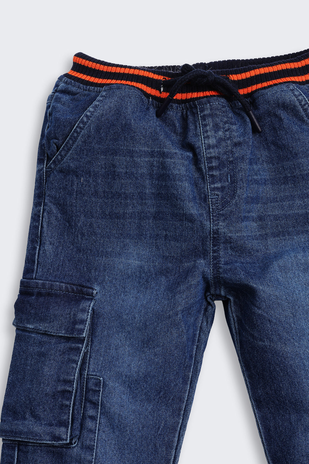 Dark Blue Solid Regular Fit Jeans