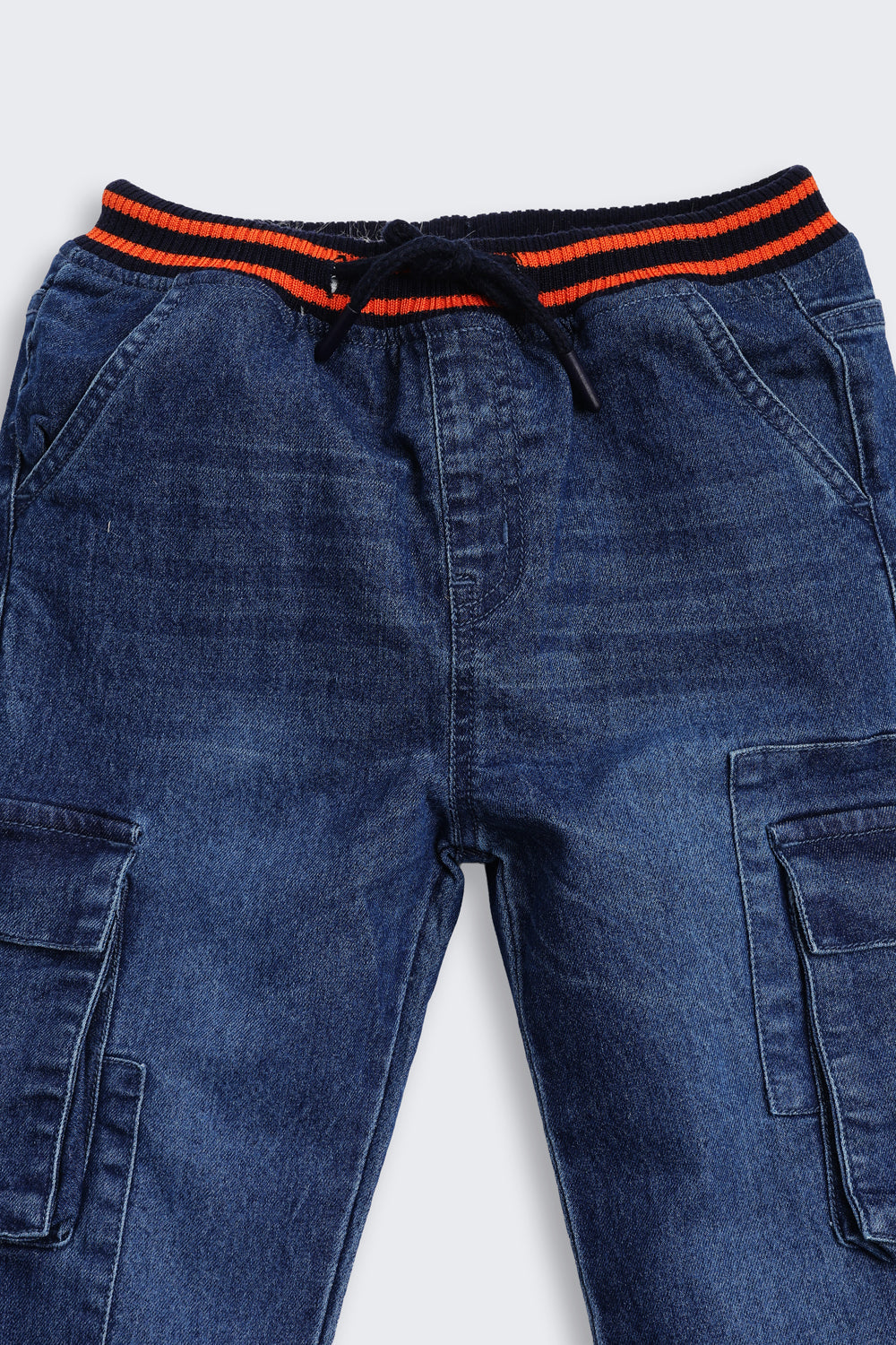 Dark Blue Solid Regular Fit Jeans