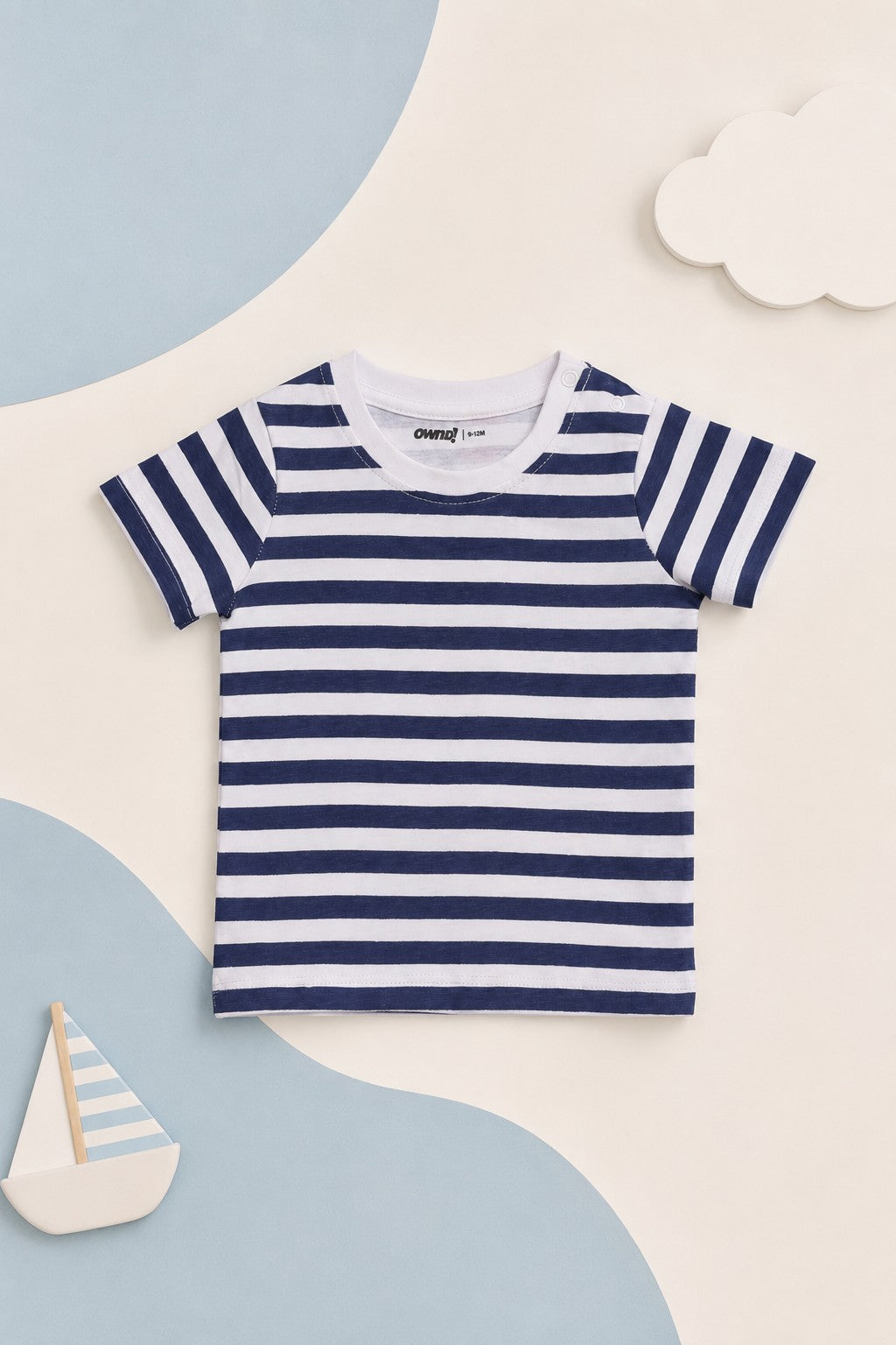 Navy Striped Regular Fit T-Shirt