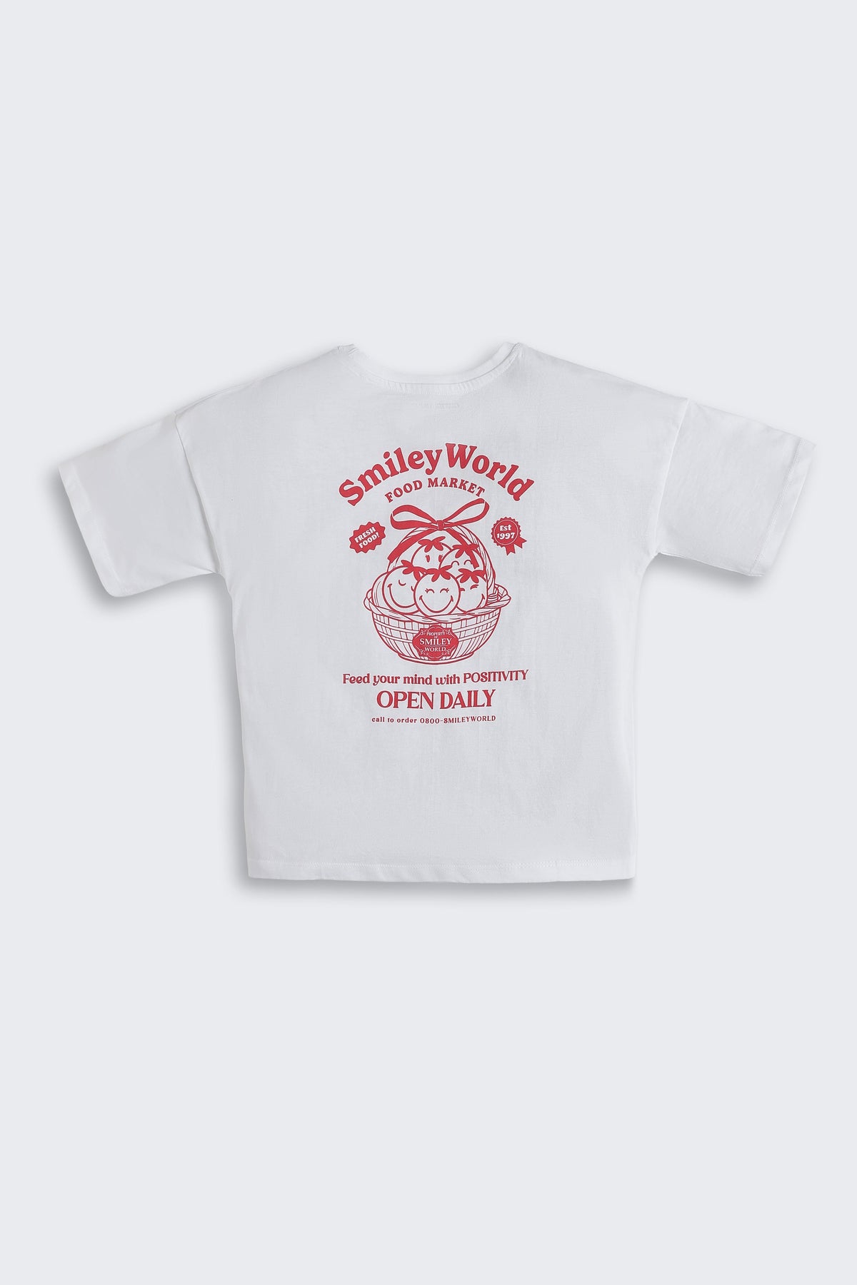 White Graphic Regular Fit T-Shirt For Tweens Girls