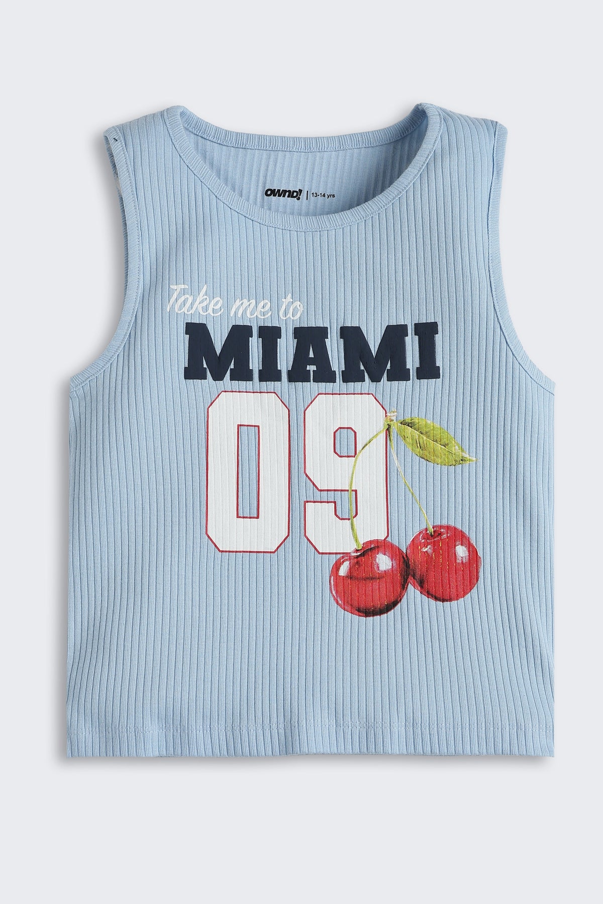 Blue Graphic Printed Regular Fit T-Shirt For Tweens Girls