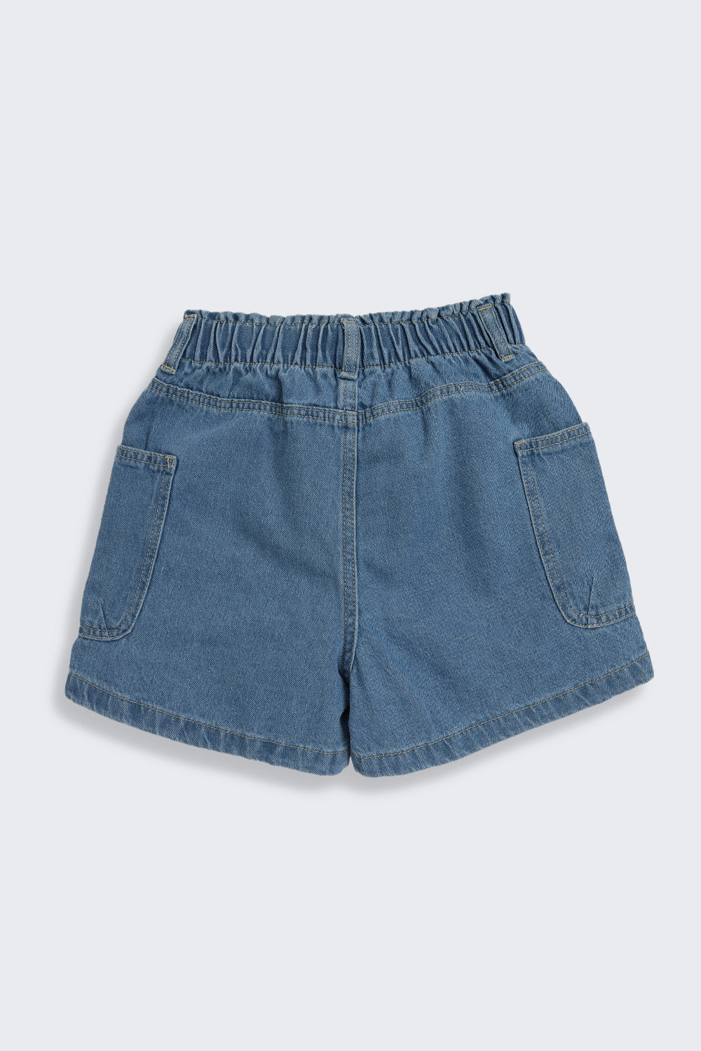 Blue Solid Regular Fit Shorts