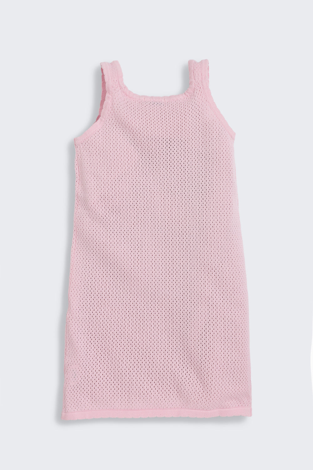 Pink Fruits Embroidered Regular Fit Dress