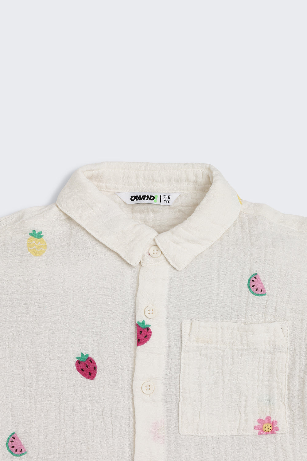White Fruits Printed Regular Fit Co-ord Set
