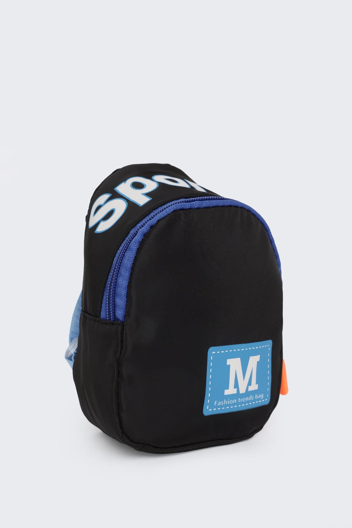 Black Typographic Backpack