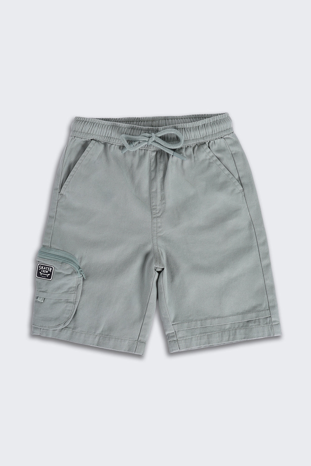 Olive Solid Regular Fit Shorts