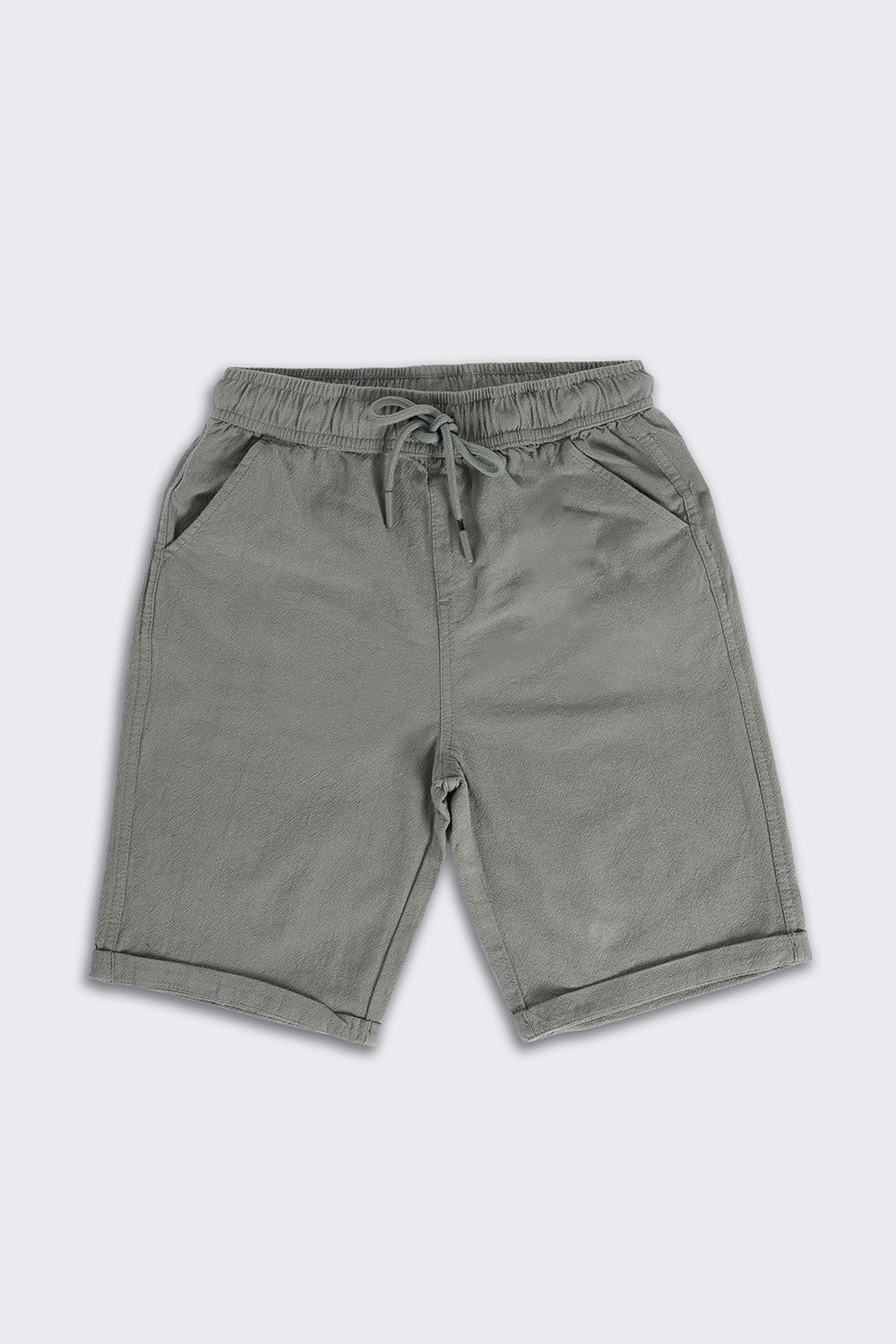 Teal Solid Regular Fit Shorts