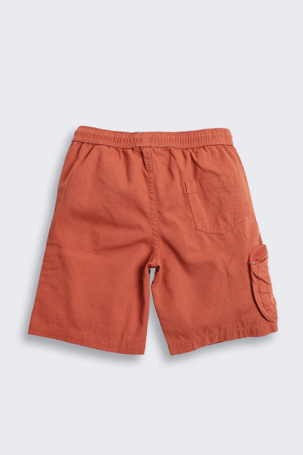 Orange Solid Regular Fit Shorts