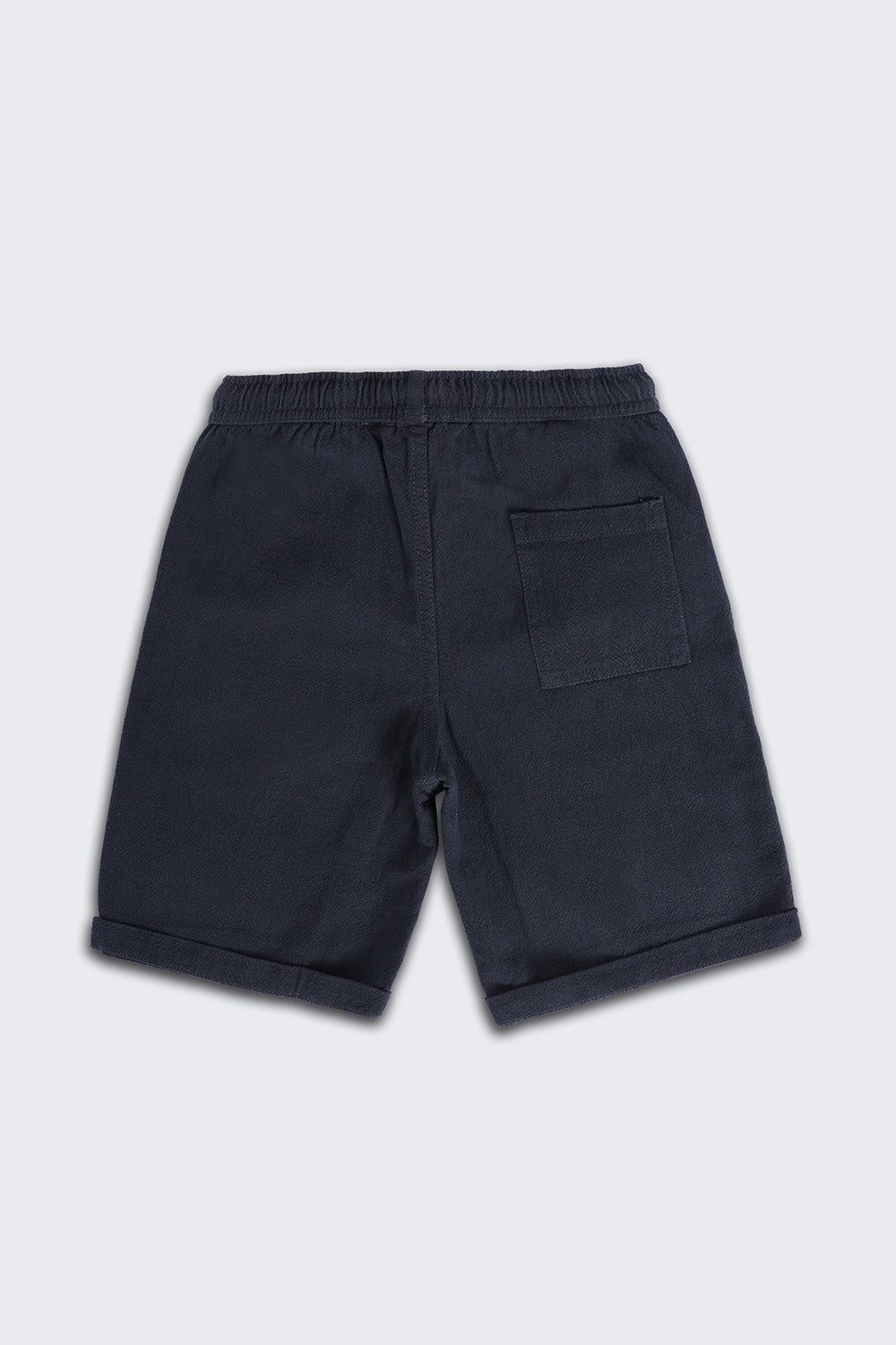 Navy Solid Regular Fit Shorts