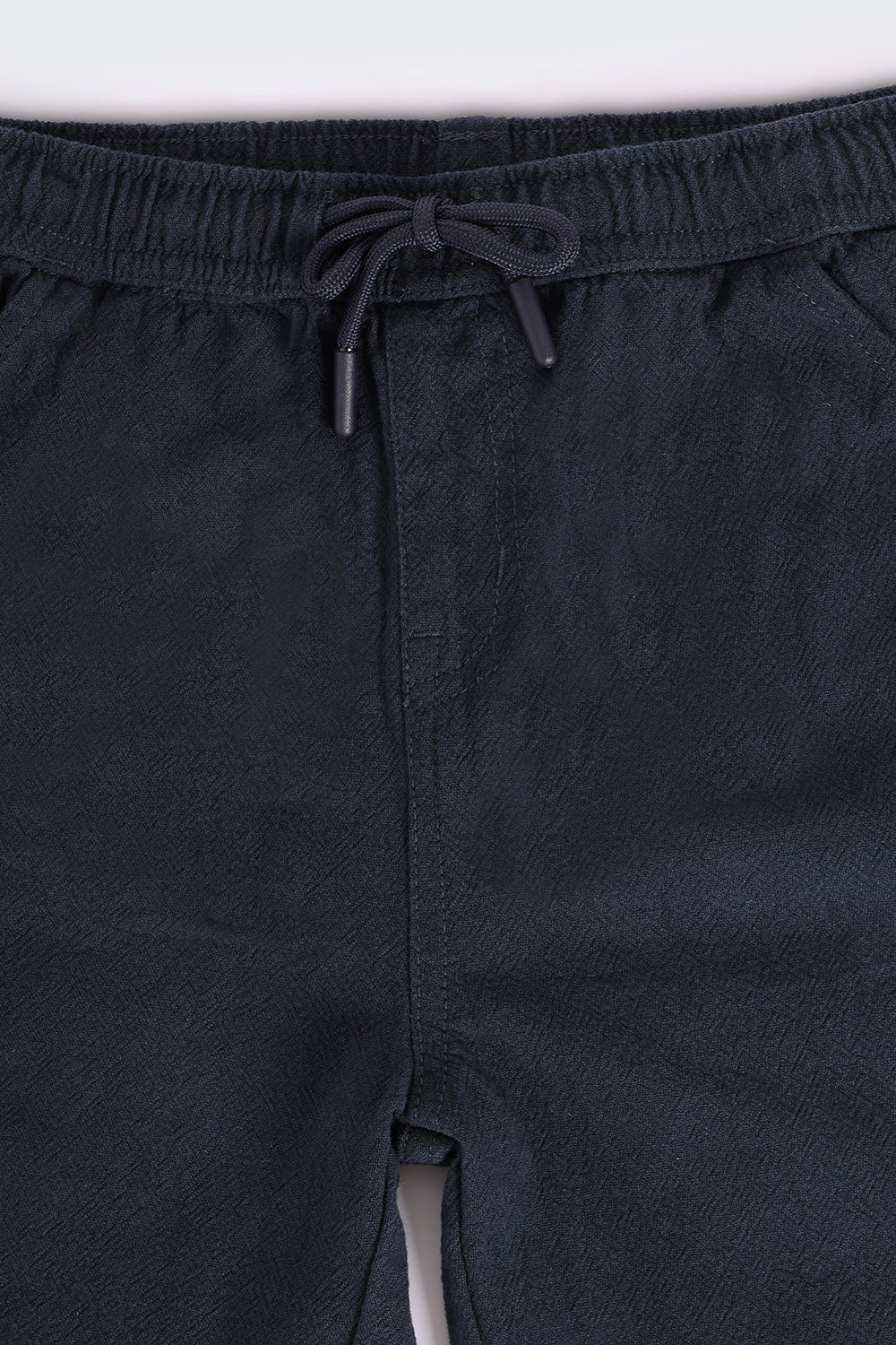 Navy Solid Regular Fit Shorts