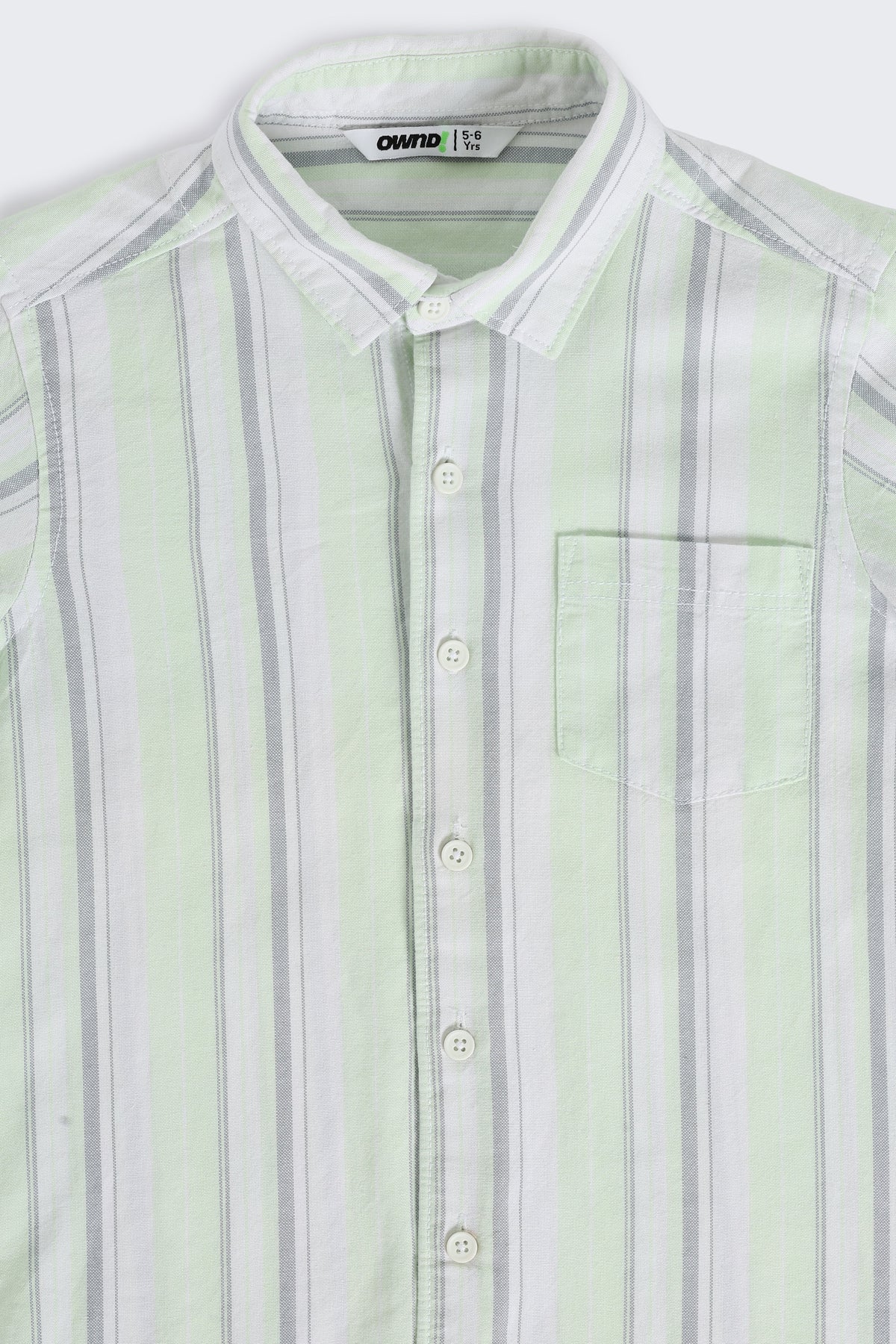 Light Green Striped Summer Shirt