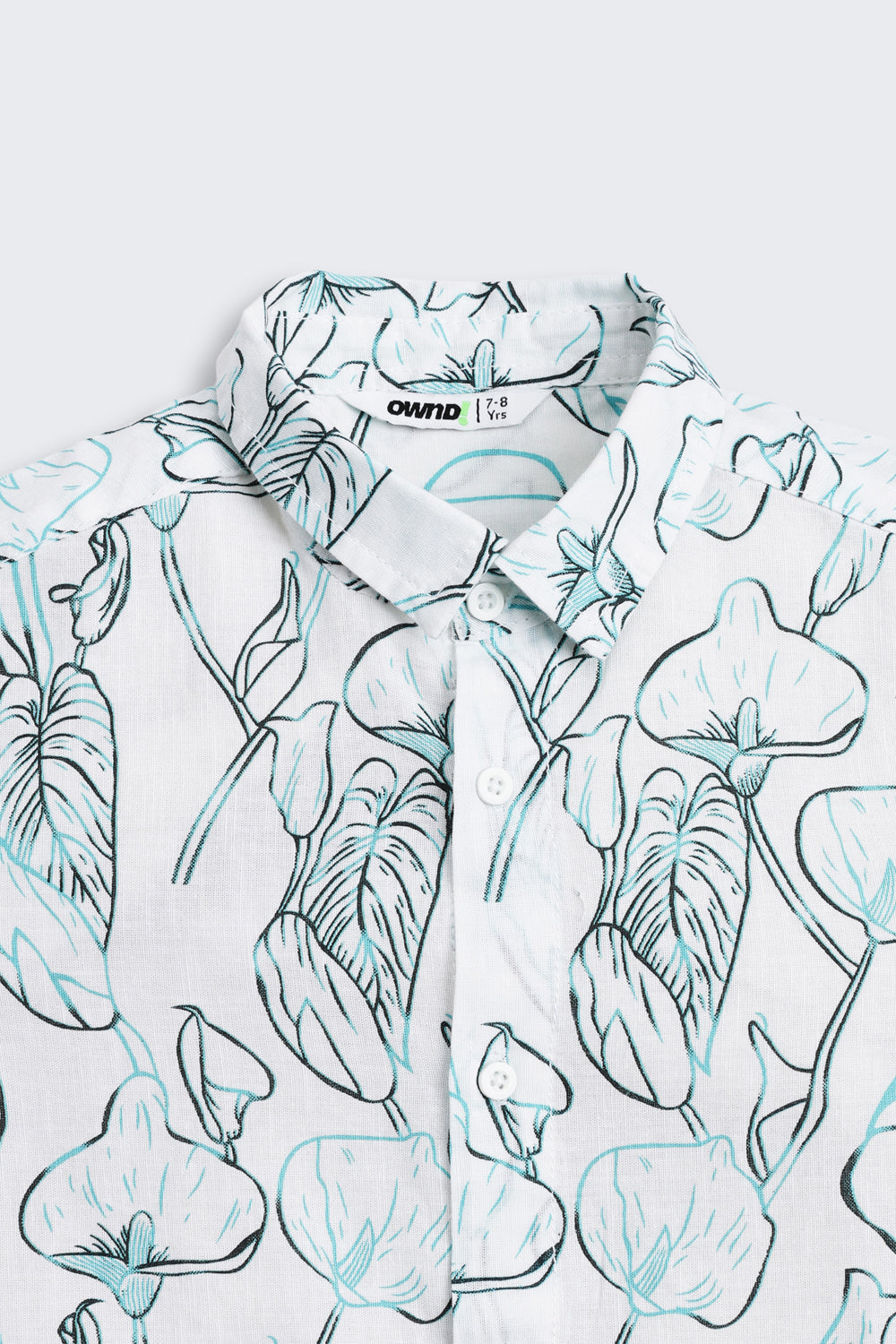 Light Blue Printed Cotton Shirt