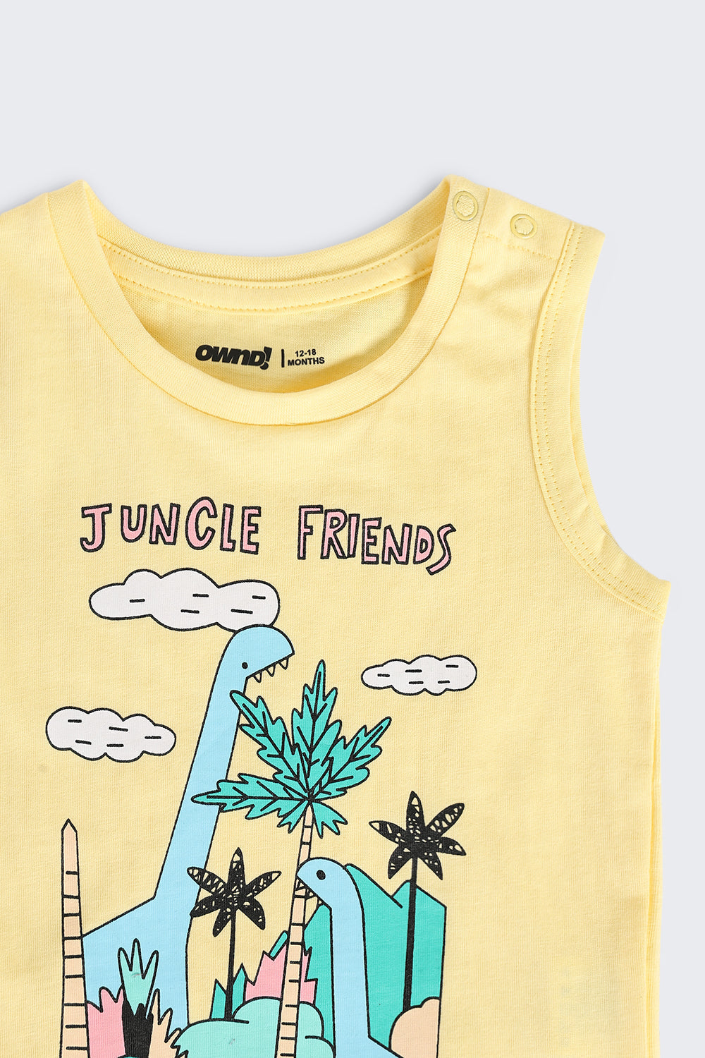 Multi Coloured Jungle Theme Cotton Pack of 2 T-Shirt