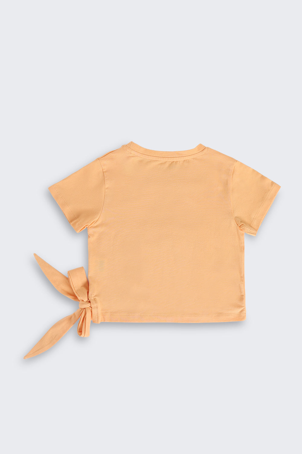 Orange Cotton Blend Regular Fit T-Shirt