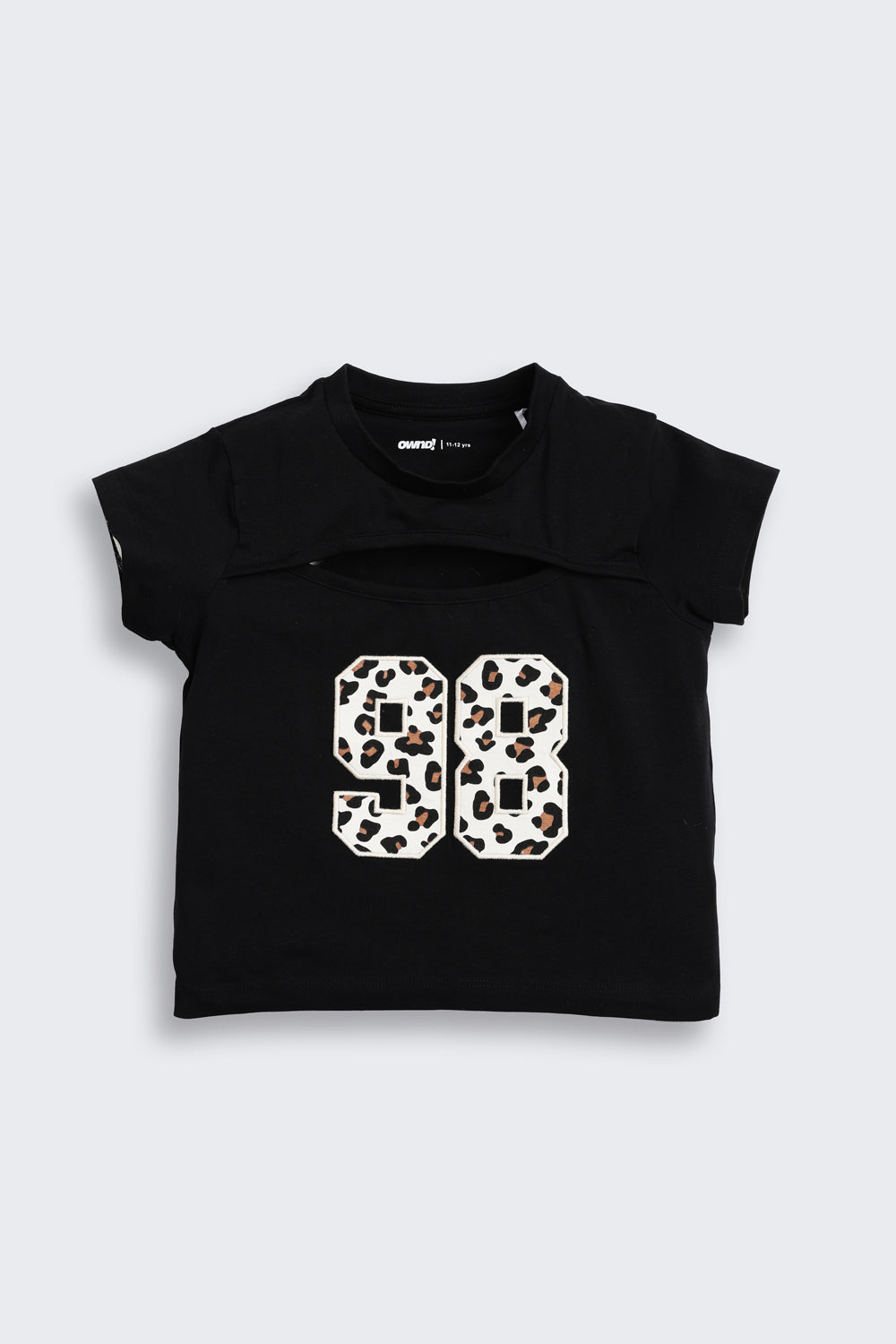 Black Embroidered Regular Fit T-Shirt