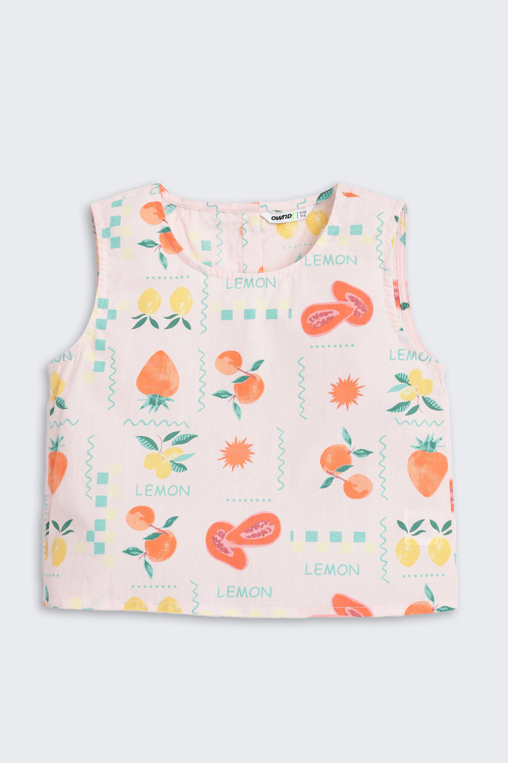 Pink Fruits Printed Regular Fit Co-ord Set