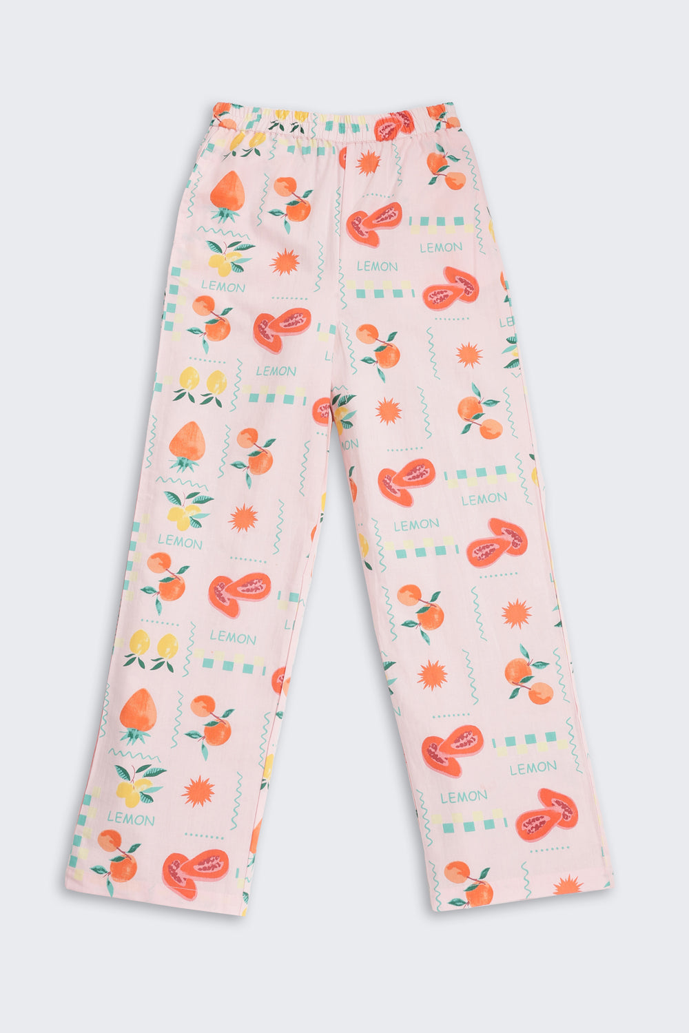 Pink Fruits Printed Regular Fit Co-ord Set
