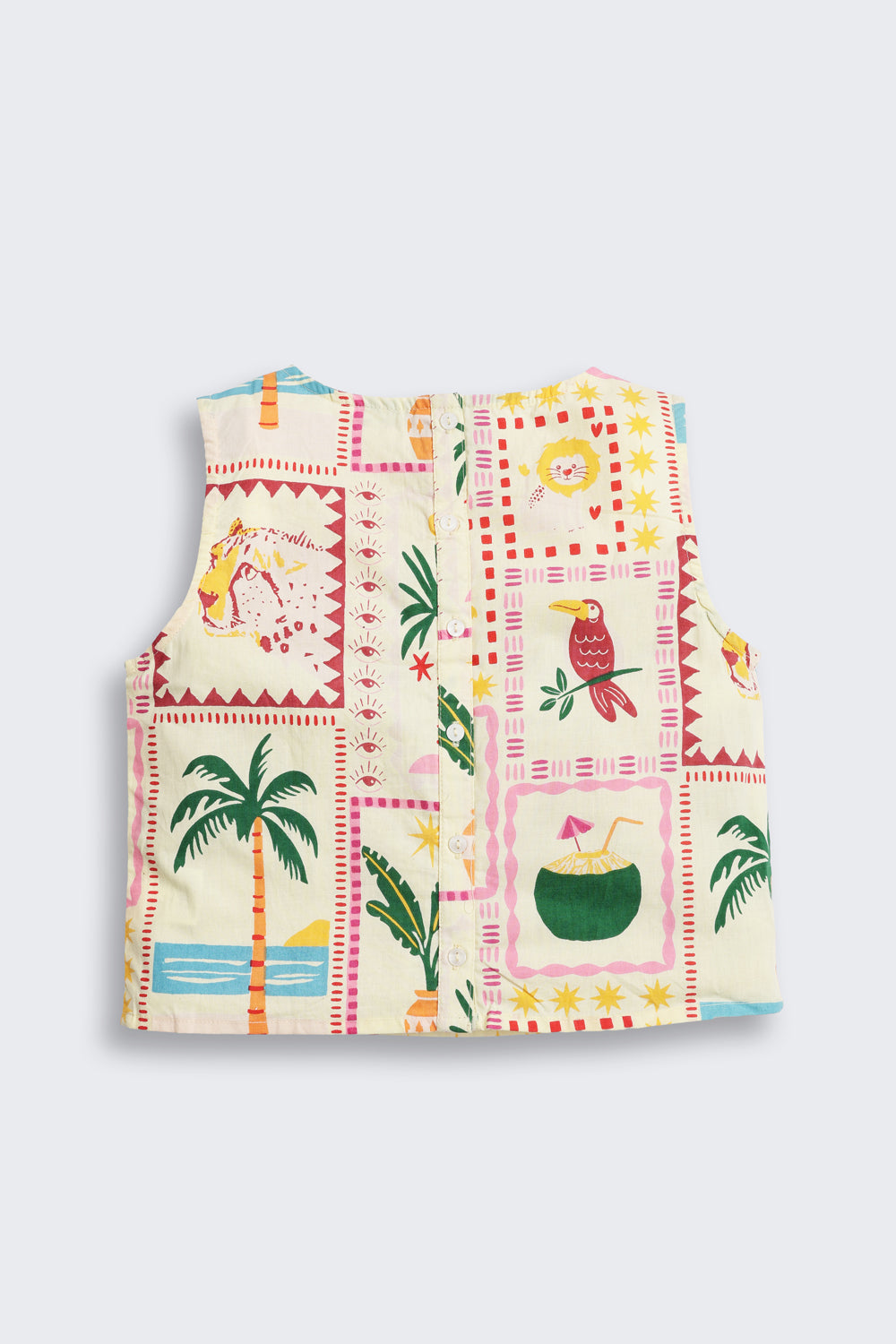 Yellow Tropical Theme Regular Fit Co-ord Set