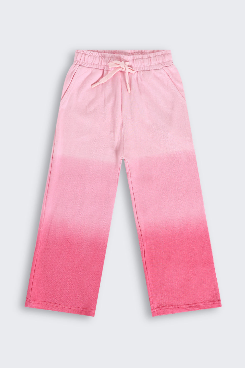 Pink Ombre Wide-Leg Track Pant