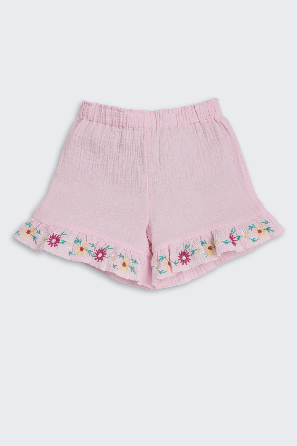 Pink Embroidered Regular Fit Co-ord Set